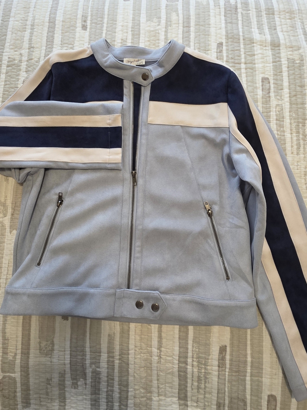 Mystree Soft Blue Suede Jacket